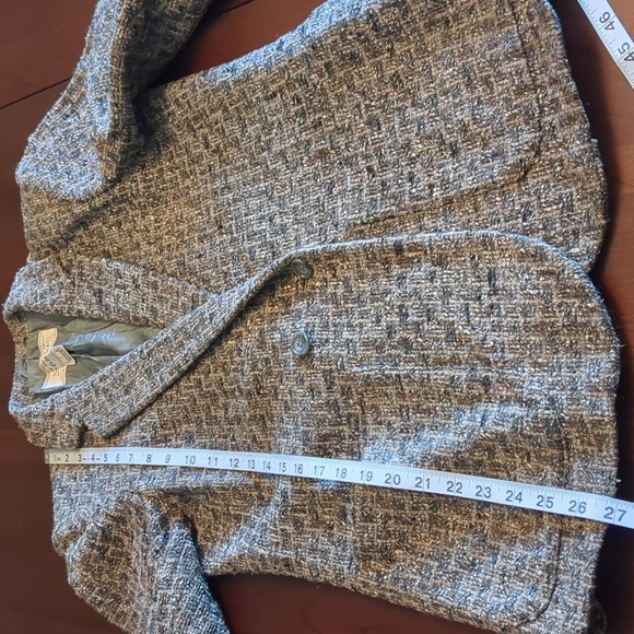 Vintage Sanyo Fashion House Silk Wool Blazer Jacket size 8 - Picture 5 of 10